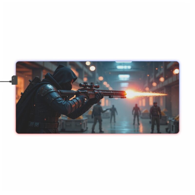 Stealth FPS Gaming Mouse Pad with Precision Tracking and Immersive Battle Design - Image 9