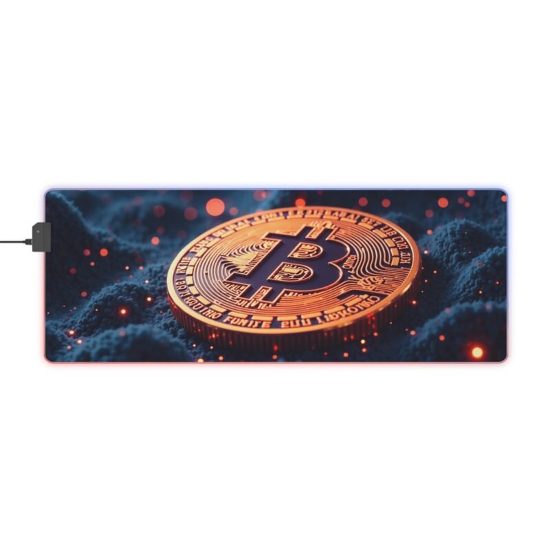 Bitcoin Gaming Mouse Pad with Sleek Design for Cryptocurrency Enthusiasts and Gamers - Image 5