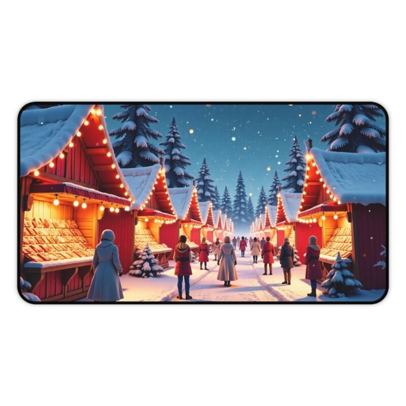 Winter Wonderland Desk Mat with Festive Snowy Scenery for Cozy Holiday Vibes - Image 5