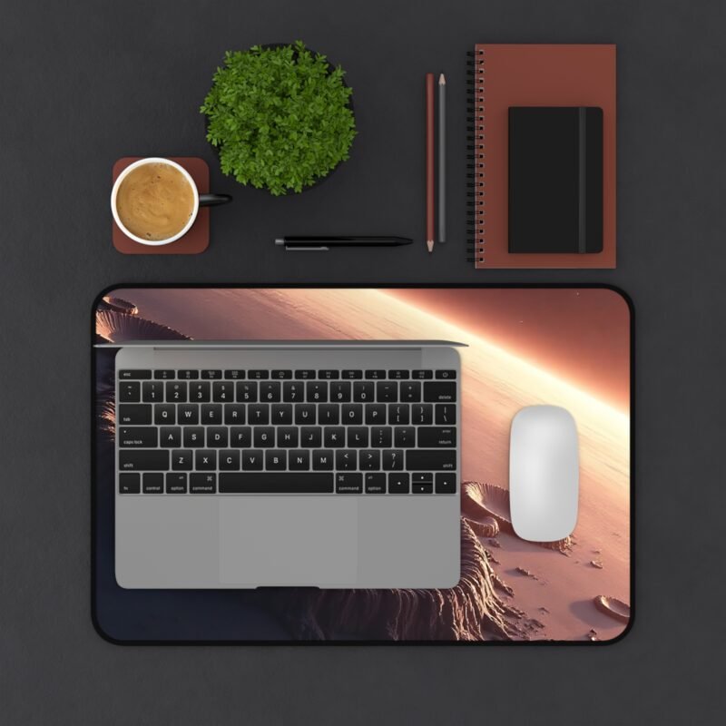 Space-Themed Desk Mat with Cosmic Landscapes and Subtle Glow for Stargazers and Dreamers - Image 3