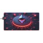 Ethereum Gaming Mouse Pad with LED Lighting for Cryptocurrency Enthusiasts