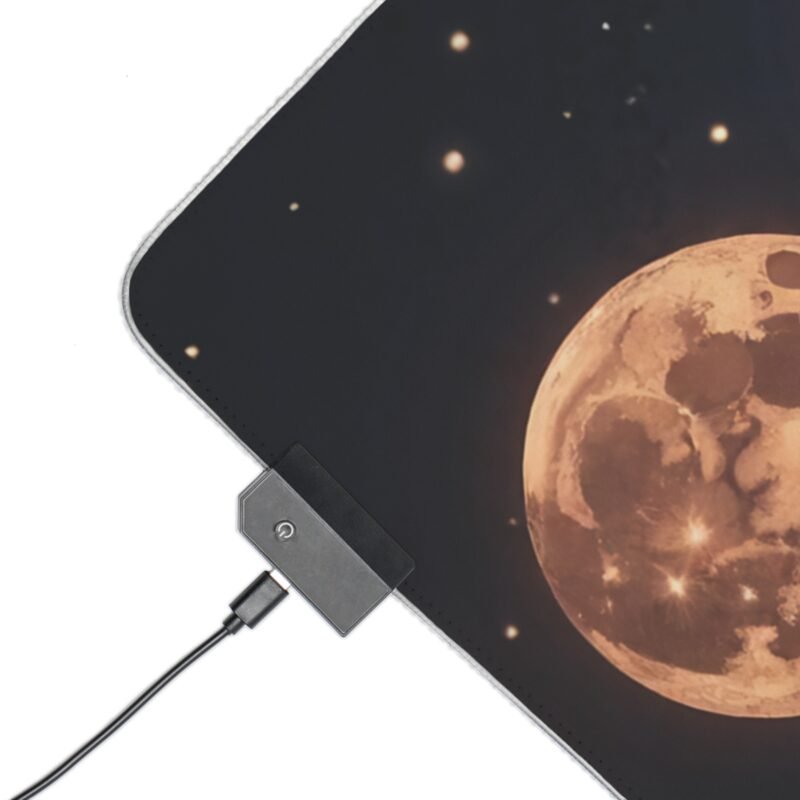 Galaxy Gaming Mouse Pad with Full Moon Design and Precise Seamless Surface - Image 11