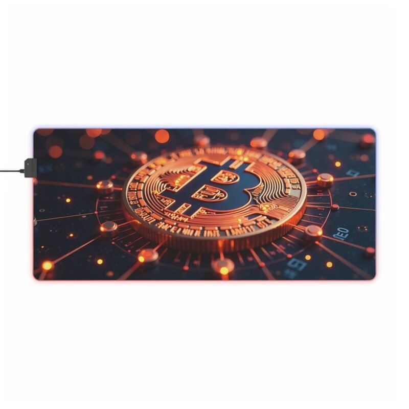 Bitcoin Gaming Mouse Pad with Circuit Design for Gamers and Crypto Enthusiasts - Image 9