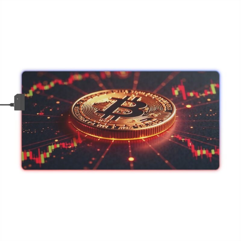 Bitcoin Gaming Mouse Pad with High-Resolution Crypto Design for Gamers