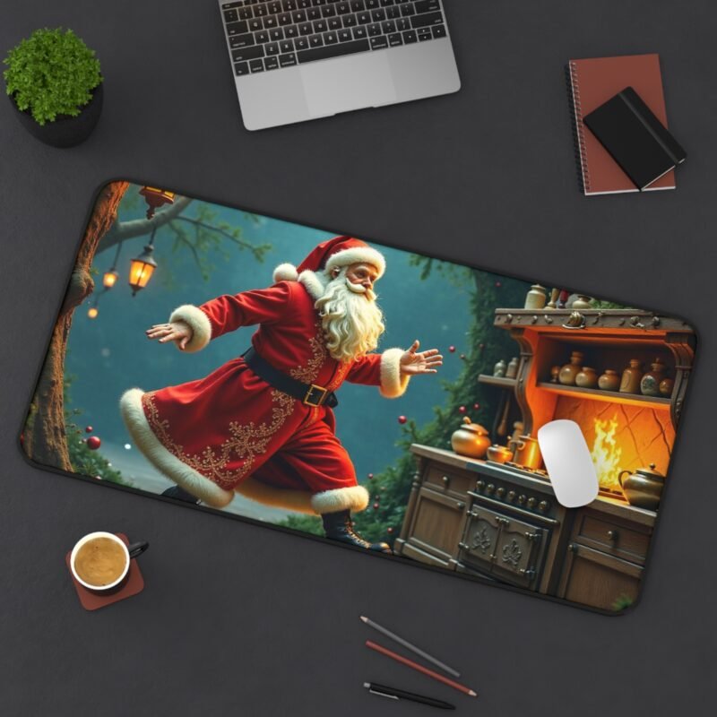 Santa Claus Christmas Desk Mat Vintage Holiday Inspiration for Festive Workspaces - Image 12