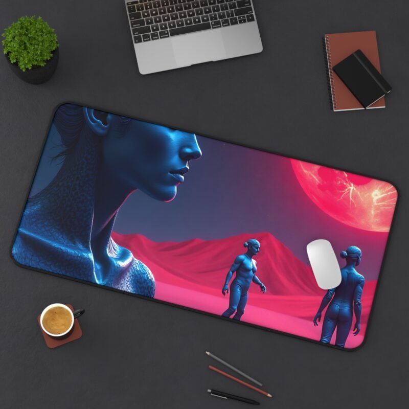 Sci-Fi Desk Mat with Alien Landscape and Red Planet Design for Space Enthusiasts - Image 12