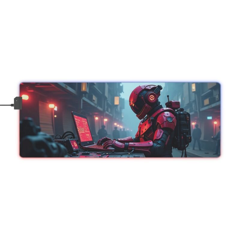 RGB Gaming Mouse Pad with Futuristic Cyberpunk Precision and Neon Glow - Image 5