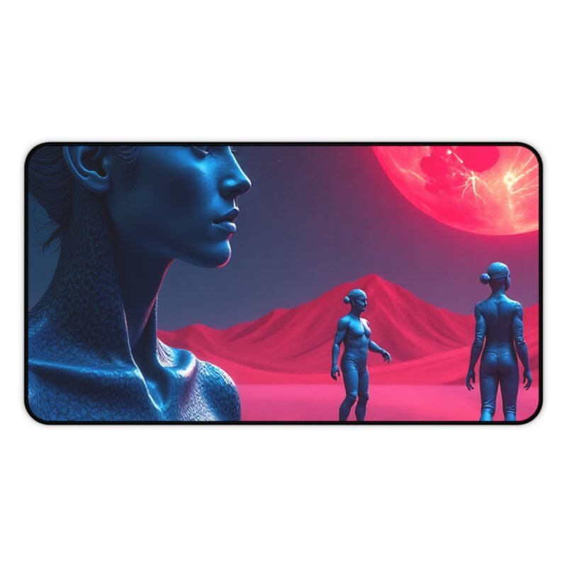 Sci-Fi Desk Mat with Alien Landscape and Red Planet Design for Space Enthusiasts - Image 5