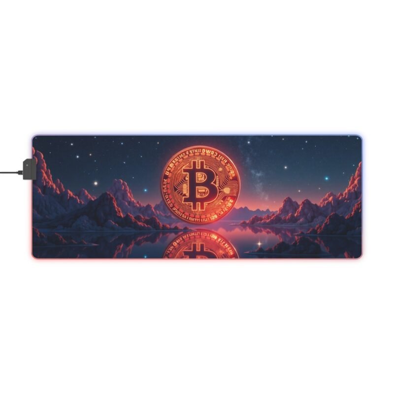 Bitcoin Gaming Mouse Pad with RGB Lighting for Gamers and Crypto Enthusiasts - Image 5