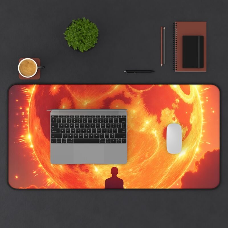 Cosmic Space Desk Mat with Fiery Planet Design for Dreamers and Enthusiasts - Image 11