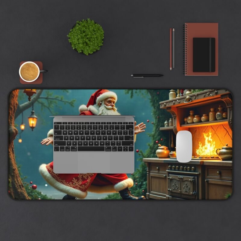 Santa Claus Christmas Desk Mat Vintage Holiday Inspiration for Festive Workspaces - Image 11