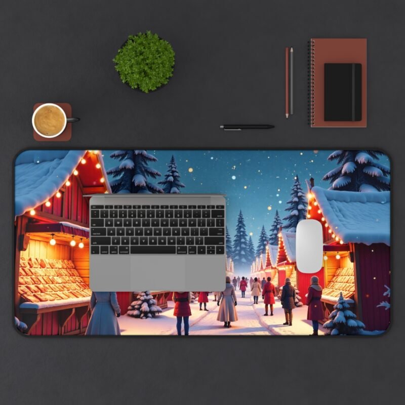 Winter Wonderland Desk Mat with Festive Snowy Scenery for Cozy Holiday Vibes - Image 11