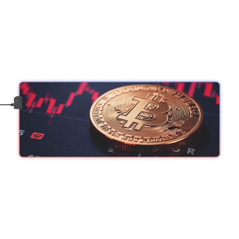 Bitcoin Gaming Mouse Pad with Precision Surface and Cryptocurrency Chart Design - Image 5