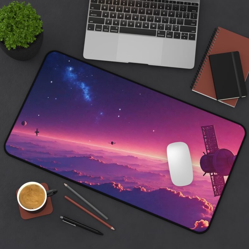 Galaxy Desk Mat with Space Satellite Design for Sci-Fi Lovers and Creative Workspaces - Image 8