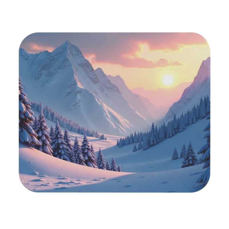 Winter Mountain Desk Mat for Serene and Inspired Workspaces