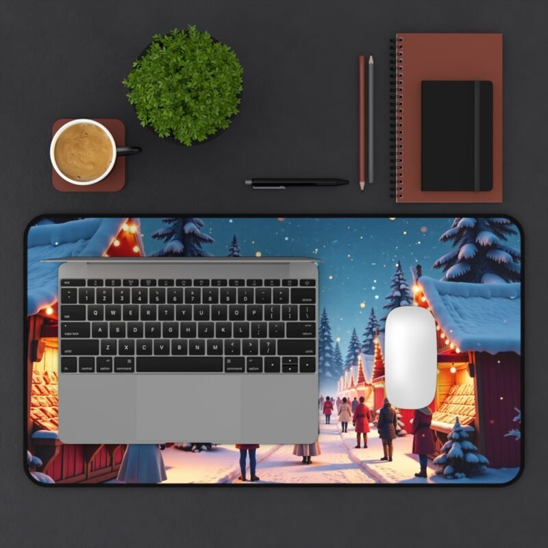 Winter Wonderland Desk Mat with Festive Snowy Scenery for Cozy Holiday Vibes - Image 7