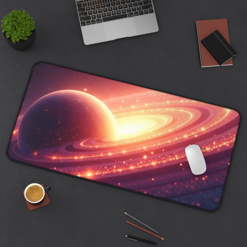 Cosmic Space Desk Mat with Radiant Planet Design for Inspired Productivity - Image 12