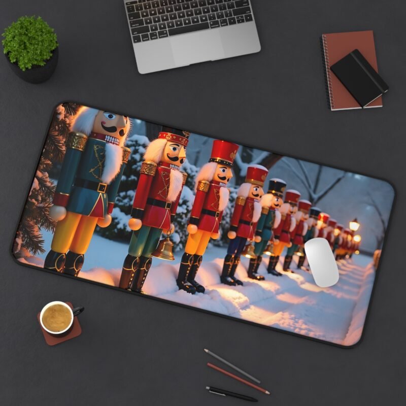 Christmas Desk Mat with Nutcracker Soldiers for Festive Office Decor - Image 12