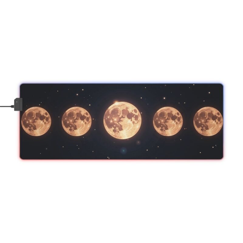 Galaxy Gaming Mouse Pad with Full Moon Design and Precise Seamless Surface - Image 5