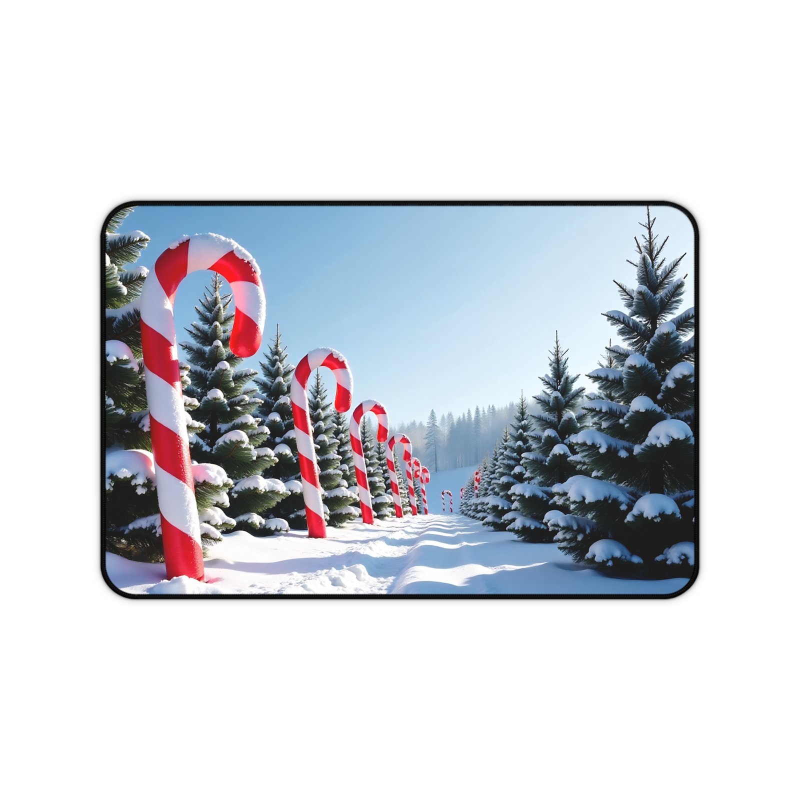 Festive Christmas Desk Mat with Winter Wonderland Design for Holiday Cheer