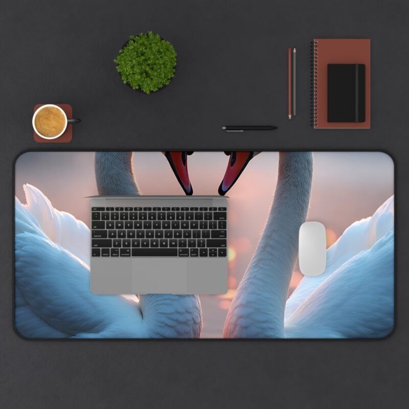 Swan Desk Mat with Elegant Sunrise Design for Tranquil and Stylish Workspaces - Image 11