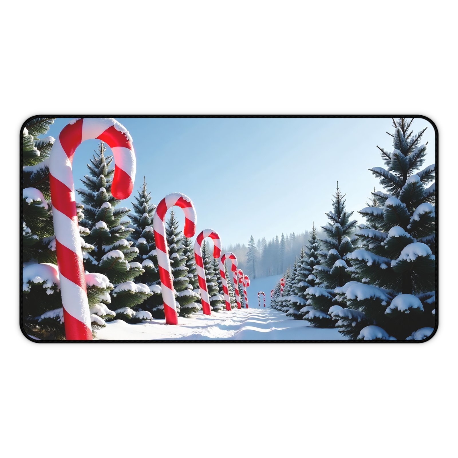 Festive Christmas Desk Mat with Winter Wonderland Design for Holiday Cheer - Image 5