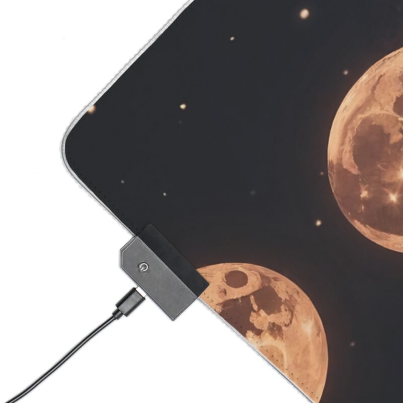 Galaxy Gaming Mouse Pad with Full Moon Design and Precise Seamless Surface - Image 3