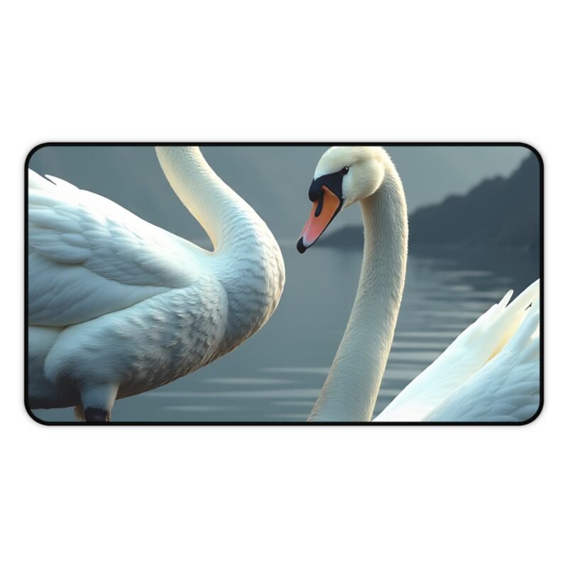 Swan Desk Mat with Tranquil Mountain Landscape for a Serene Workspace - Image 5