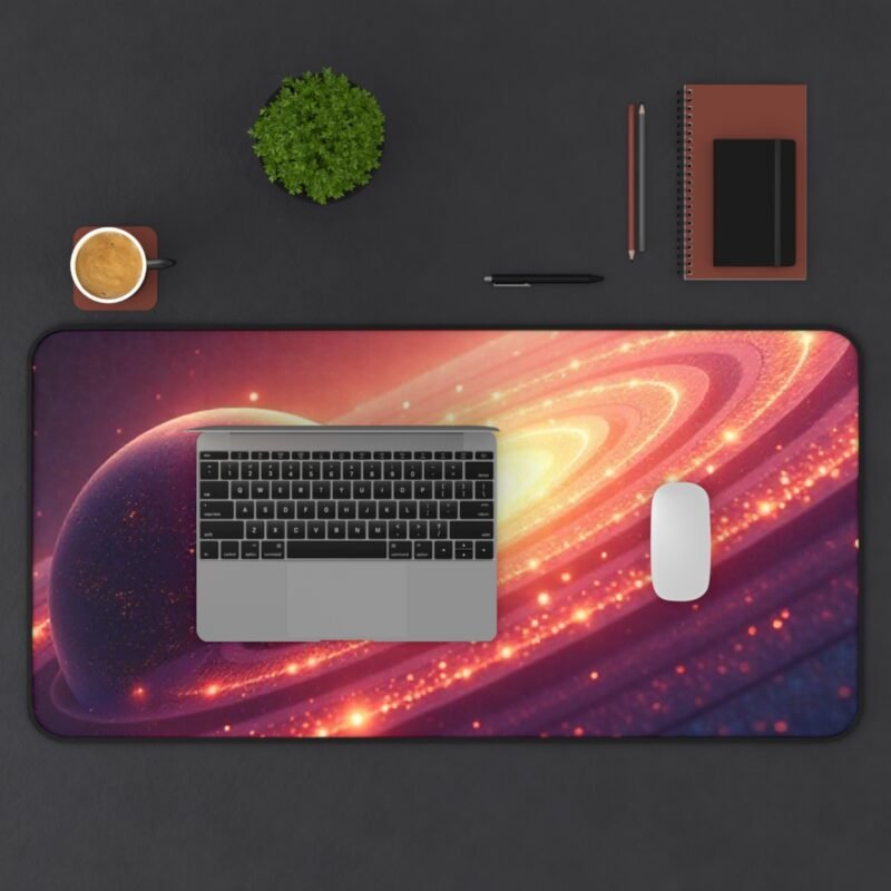 Cosmic Space Desk Mat with Radiant Planet Design for Inspired Productivity - Image 11