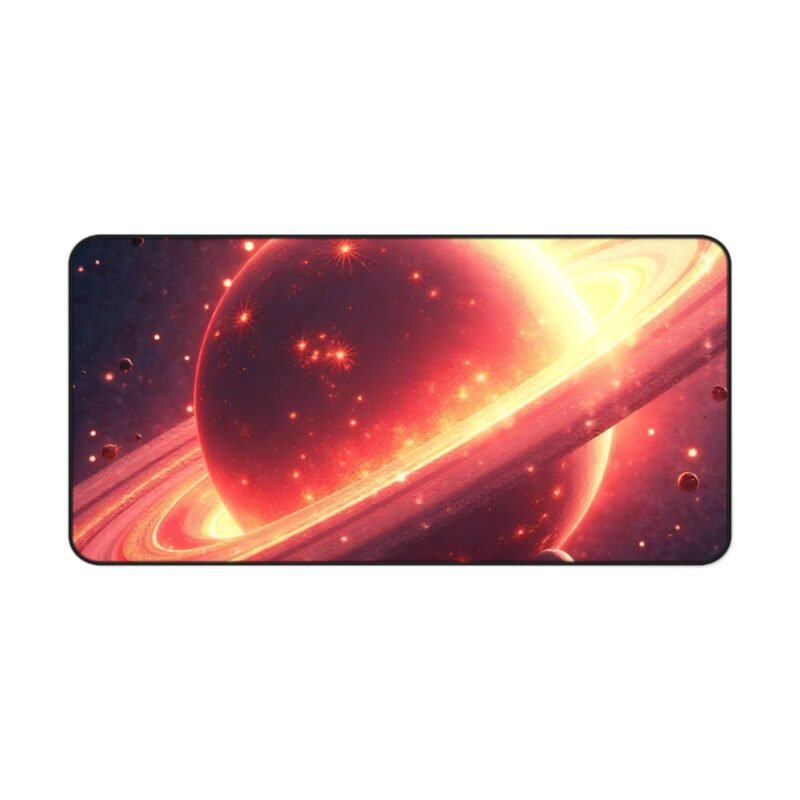 Cosmic Space Desk Mat with Celestial Planet and Starry Galaxy Design - Image 9