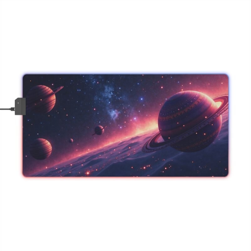 Galaxy Gaming Mouse Pad - Large RGB Mat with Cosmic Design for Precision and Style