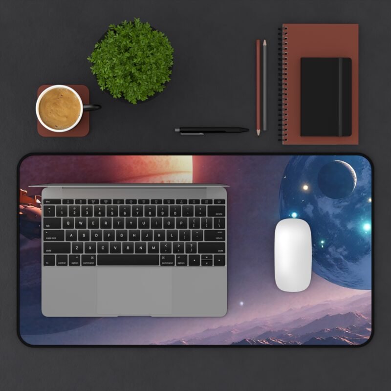 Space Desk Mat with Realistic Galaxy Design for Interstellar-Inspired Workspaces - Image 7