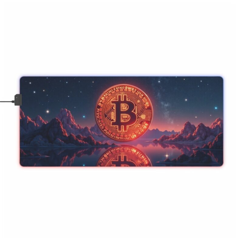 Bitcoin Gaming Mouse Pad with RGB Lighting for Gamers and Crypto Enthusiasts - Image 9