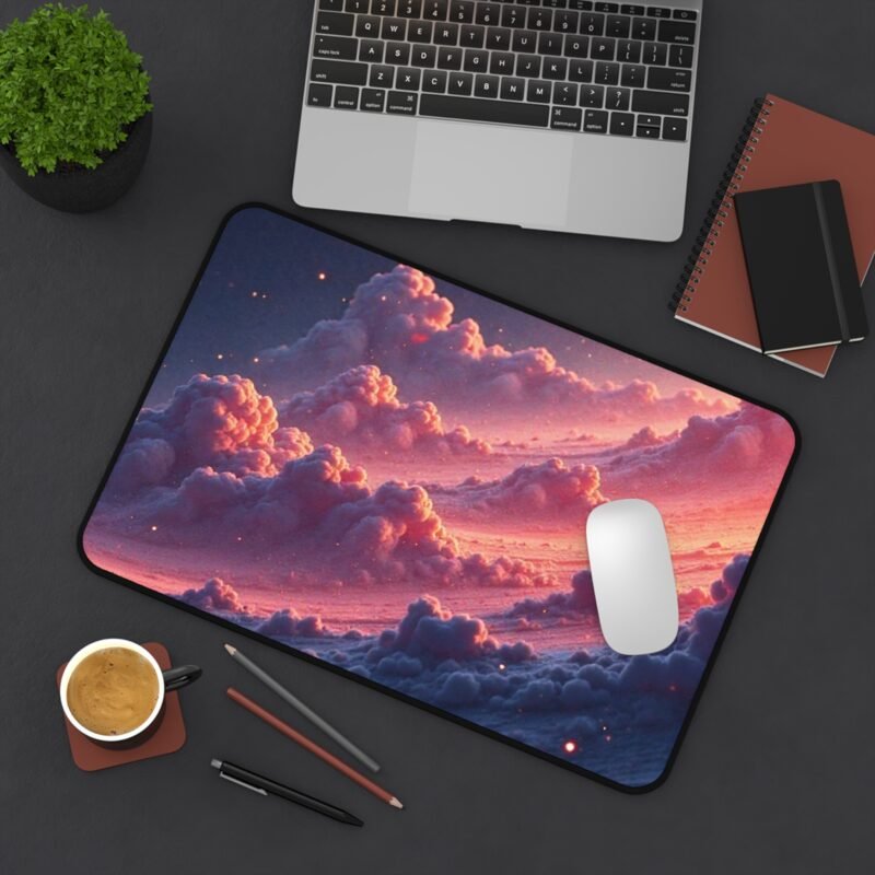 Galaxy Desk Mat with Sunset Clouds and Starry Night Sky for Inspirational Workspaces - Image 4