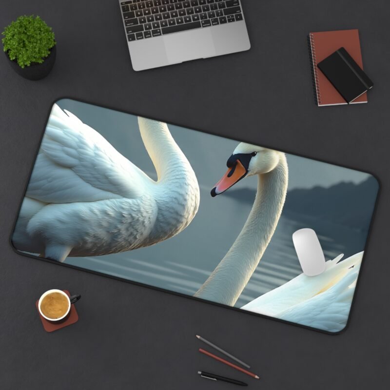 Swan Desk Mat with Tranquil Mountain Landscape for a Serene Workspace - Image 12