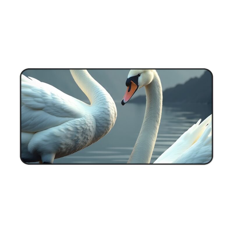 Swan Desk Mat with Tranquil Mountain Landscape for a Serene Workspace - Image 9