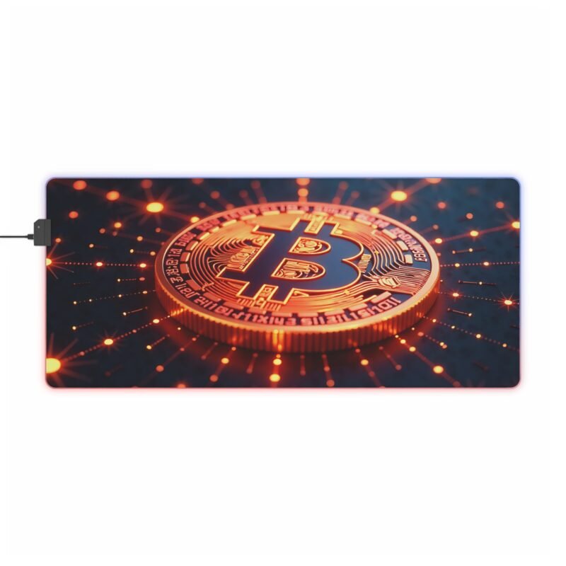 Bitcoin Gaming Mouse Pad with LED Lighting for Precision and Style - Image 9