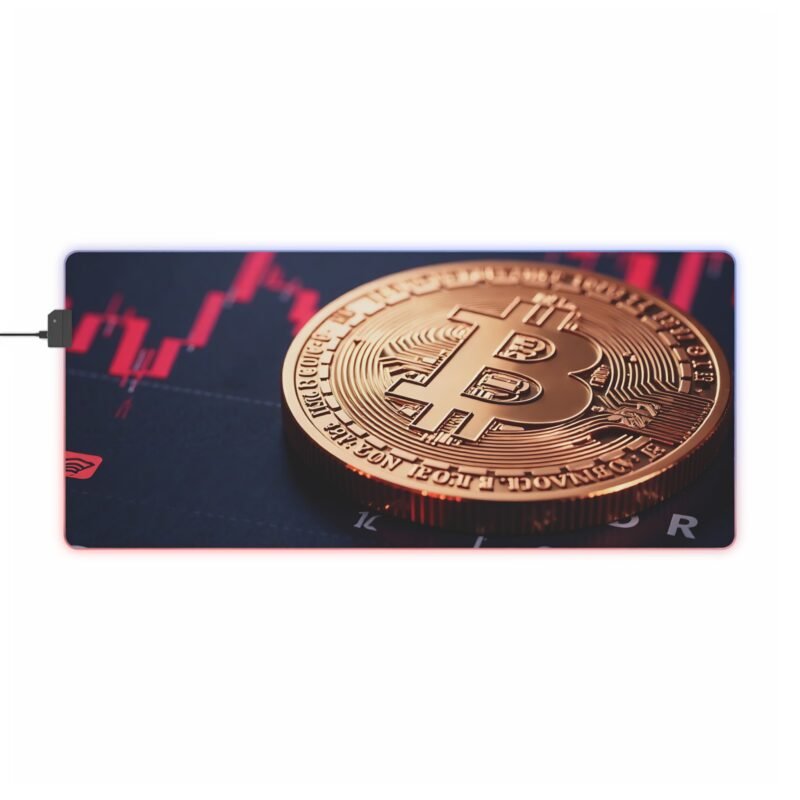 Bitcoin Gaming Mouse Pad with Precision Surface and Cryptocurrency Chart Design - Image 9