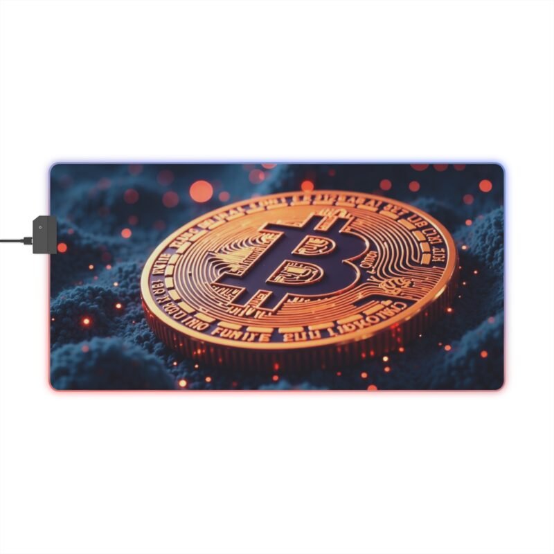 Bitcoin Gaming Mouse Pad with Sleek Design for Cryptocurrency Enthusiasts and Gamers