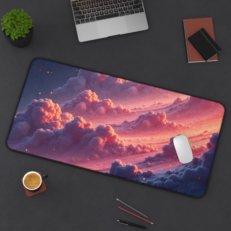 Galaxy Desk Mat with Sunset Clouds and Starry Night Sky for Inspirational Workspaces - Image 12