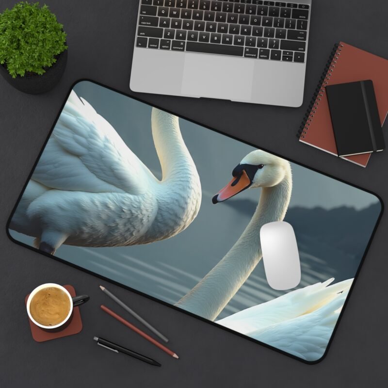 Swan Desk Mat with Tranquil Mountain Landscape for a Serene Workspace - Image 8