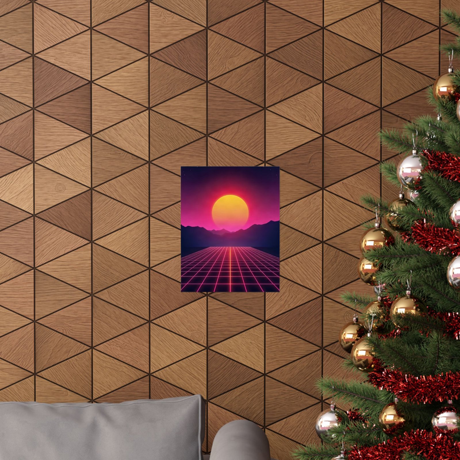 Synthwave Sunset Poster — Retro 80s Wall Art for Gaming Setup - Image 16
