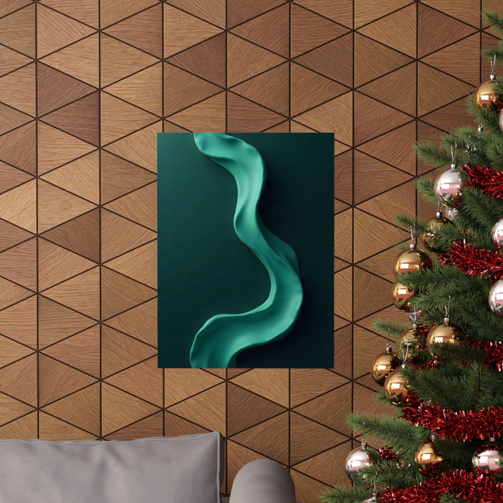 Emerald Flow Poster — Abstract Green Wall Art Print - Image 4