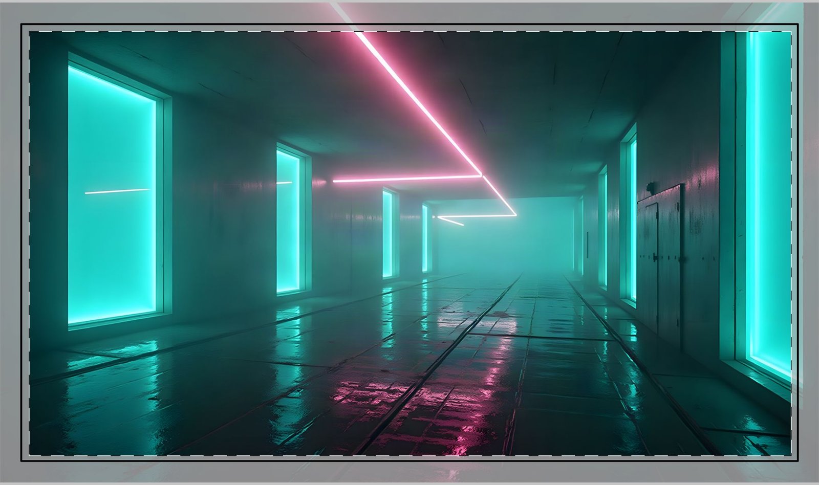 Neon District XL Gaming Desk Mat — Cyberpunk Extended Mouse Pad - Image 2