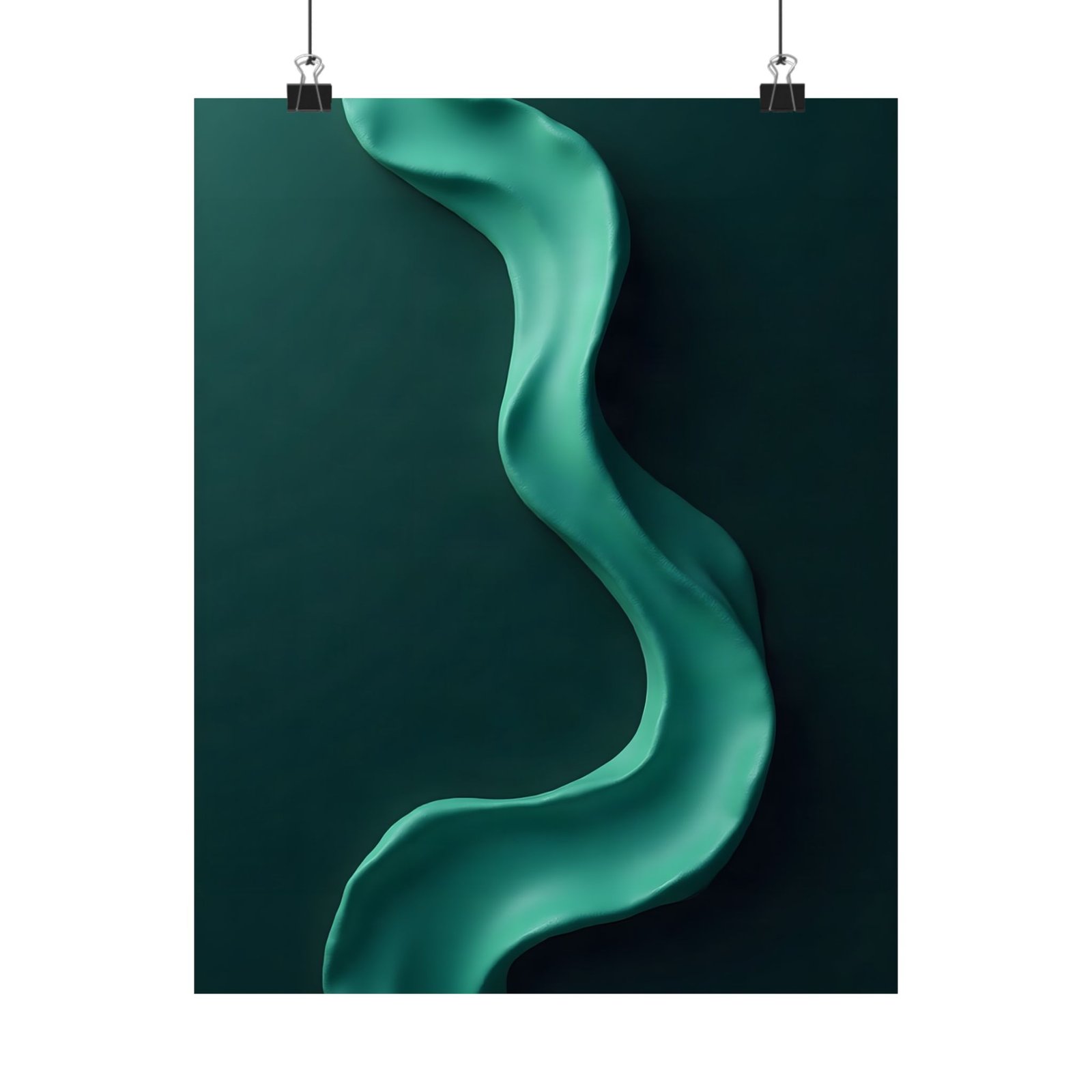 Emerald Flow Poster — Abstract Green Wall Art Print - Image 13