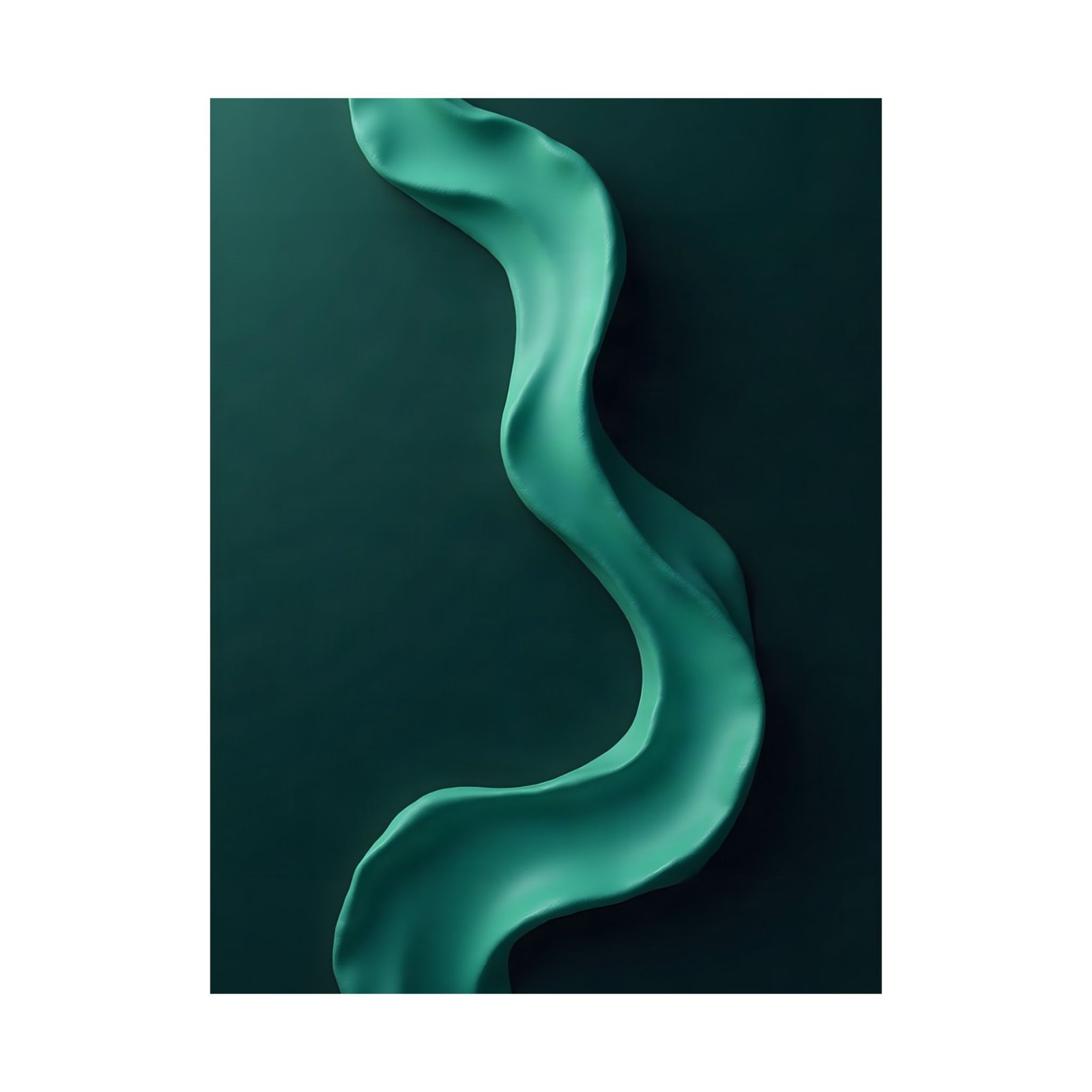 Emerald Flow Poster — Abstract Green Wall Art Print - Image 2