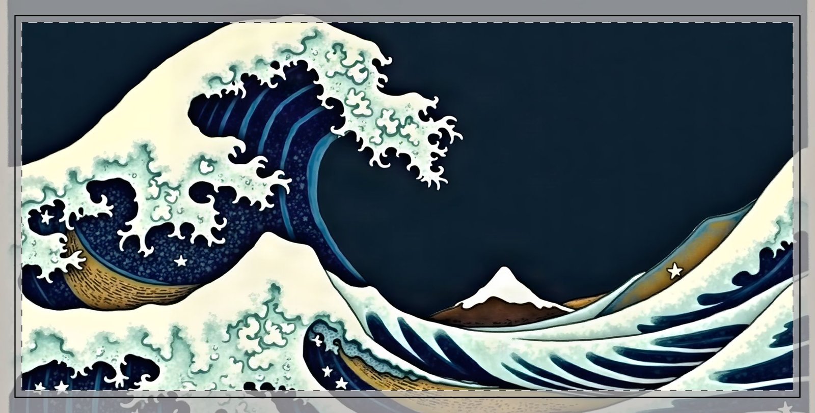 Great Wave XL Gaming Desk Mat — Japanese Art Extended Desk Pad - Image 3