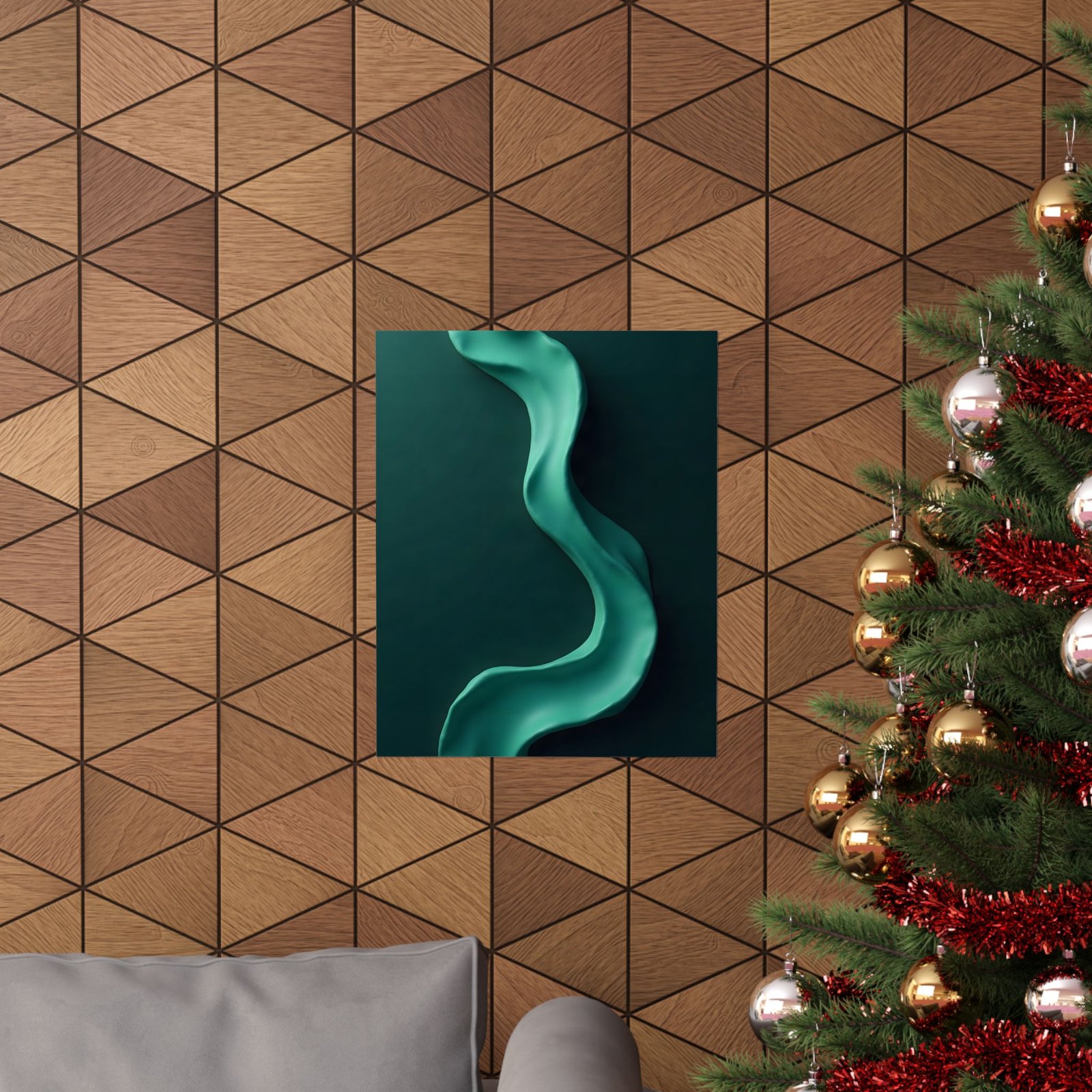 Emerald Flow Poster — Abstract Green Wall Art Print - Image 8