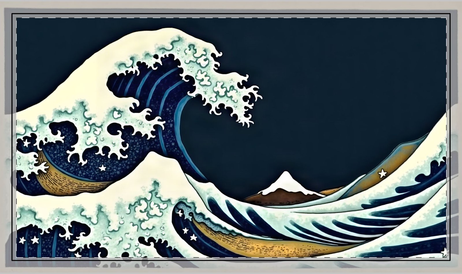 Great Wave XL Gaming Desk Mat — Japanese Art Extended Desk Pad - Image 2