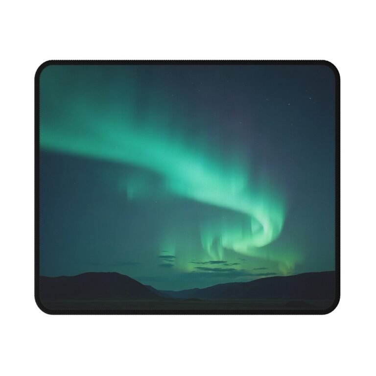 Aurora Drift Mouse Pad — Northern Lights Non-Slip Gaming Pad